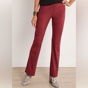 Soft Surroundings Ultra Soft Bootcut Pants Size Medium Faux Suede Hippie boho